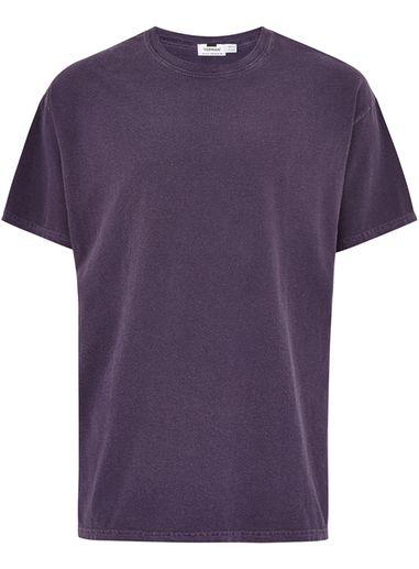 Topman Mens Purple Overdyed T-shirt
