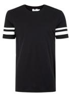 Topman Mens Black Striped T-shirt