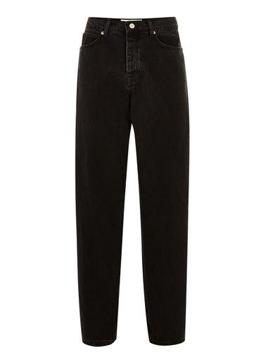 Topman Mens Washed Black Baggy Jeans