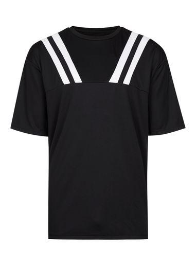 Topman Mens Black And White Panel T-shirt