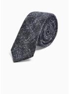 Topman Mens Gray And Blue Check Tie