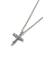 Topman Mens Silver Look Detailed Cross Necklace*
