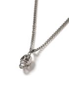 Topman Mens Silver Look Moving Skull Necklace*