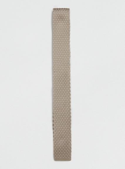 Topman Mens Brown Stone Knitted Textured Tie