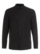 Topman Mens Lux Black Drape Pocket Shirt