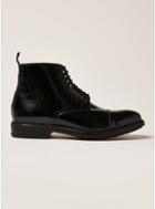 Topman Mens Black Premium Leather Orpin Lace Up Boots