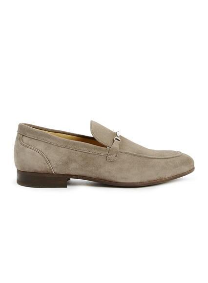Topman Mens Mid Grey Hudson Grey Suede Loafers