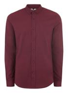 Topman Mens Red Burgundy Muscle Fit Shirt