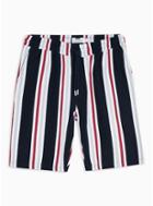 Topman Mens Multi Navy And Red Stripe Jersey Shorts