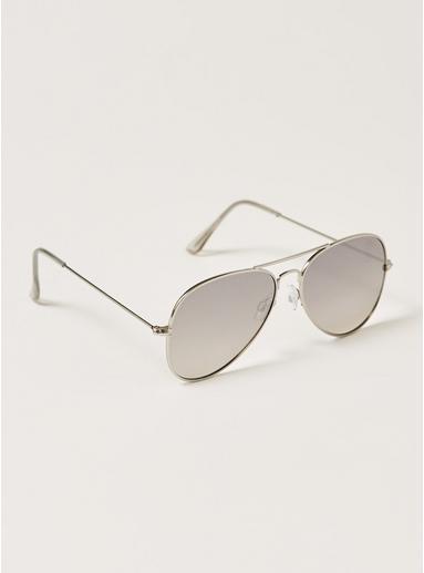 Topman Mens Metallic Silver Hunter Sunglasses