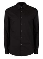 Topman Mens Black Leopard Print Jacquard Slim Fit Dress Shirt