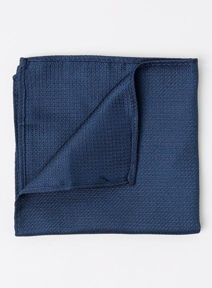 Topman Mens Blue Premium Navy Silk Pocket Square