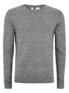 Topman Mens Grey. Gray Black And White Twist Side Ribbed Sweater