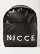Topman Mens Nicce Black 'cain' Logo Rubber Backpack