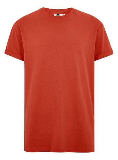 Topman Mens Orange Rust Oversized Roller T-shirt