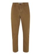 Topman Mens Tobacco Brown Twill Tapered Chinos
