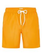 Topman Mens Blue Orange Side Taping Swim Shorts