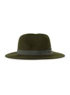Topman Mens Blended Dark Green Puritan Hat
