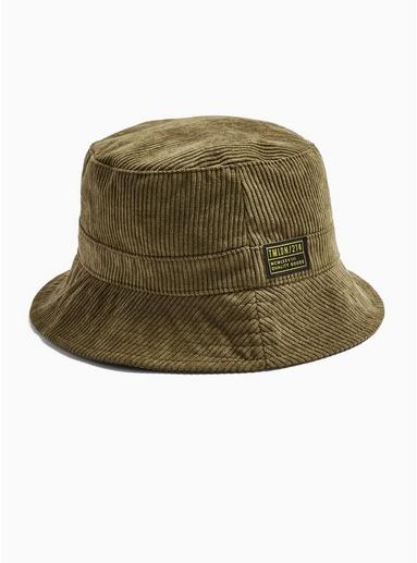 Topman Mens Khaki Corduroy Bucket Hat