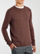 Topman Mens Red Burgundy Twist Texture Sweater