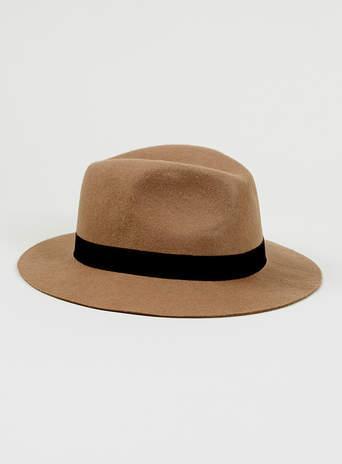 Topman Mens Camel Puritan Hat With Woven Trim