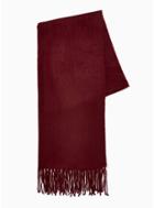 Topman Mens Red Burgundy Classic Woven Scarf