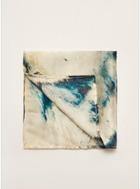 Topman Mens Multi Silk Sea Print Pocket Square