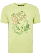 Topman Mens Topman Design Lime Green 'fuzzy Duck' T-shirt