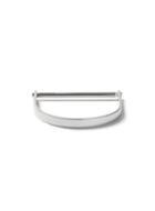 Topman Mens Black Silver Look Straight Hinge Bangle Bracelet*