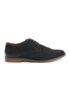 Topman Mens Blue Navy Faux Suede Brogues