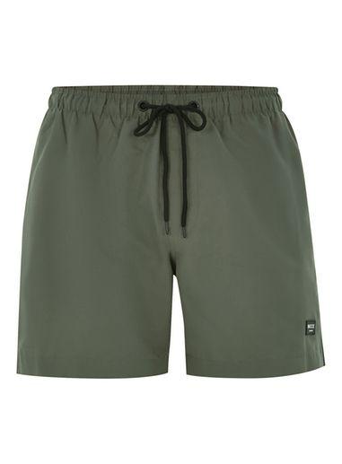 Topman Mens Nicce Khaki Swim Shorts