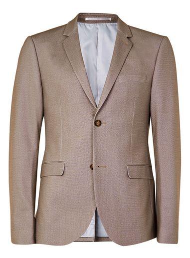 Topman Mens Brown Skinny Fit Jersey Blazer