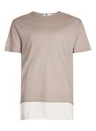 Topman Mens Brown Tan Double Layer Longline T-shirt