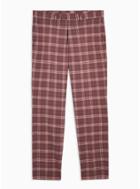 Topman Mens Pink Skinny Cropped Trousers