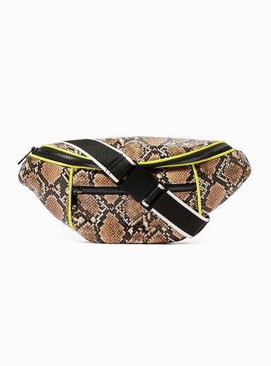 Topman Mens Multi Snakeskin Neon Cross Body Bag