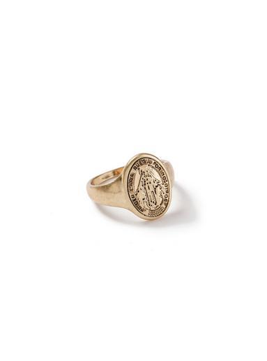 Topman Mens Gold Stamp Ring*