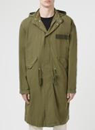 Topman Mens Green Khaki Military Style Parka