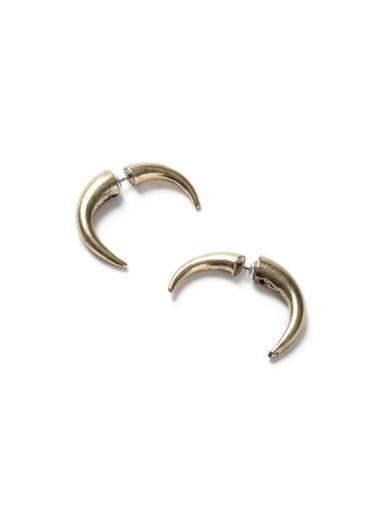 Topman Mens Gold Look Double Spike Earrings*