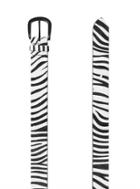 Topman Mens Multi Skinny Leather Belt With Zebra Faux Fur Print And Black Coated Buckle In Black