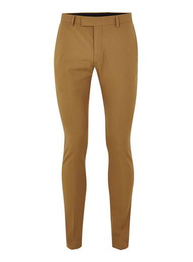 Topman Mens Gold Spray On Suit Trousers