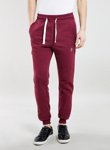 Topman Mens Red Jog On Burgundy Skinny Fit Joggers*
