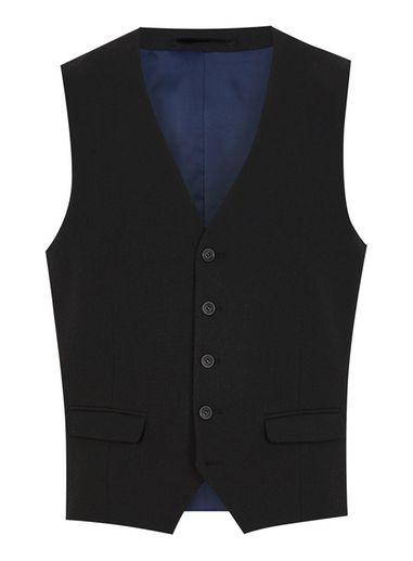 Topman Mens Selected Homme Dark Grey Textured Vest