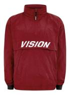 Topman Mens Red Vision Street Wear Burgundy Nylon Track Top