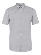 Topman Mens Black Short Sleeve White Dot Shirt