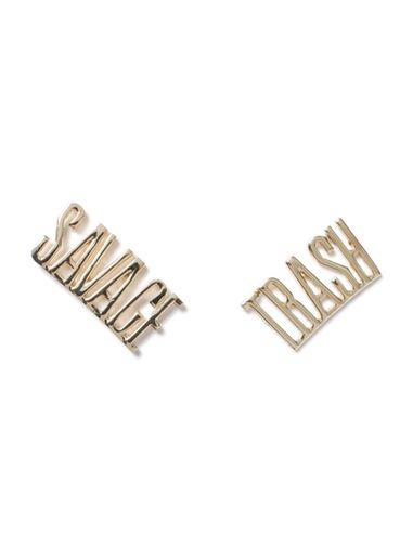 Topman Mens Gold Look Slogan Collar Tips*