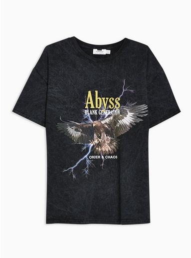 Topman Mens Black 'abyss' T-shirt