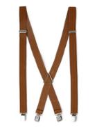 Topman Mens Brown Herringbone Skinny Suspenders