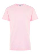 Topman Mens Pink Step Hem Longline T-shirt
