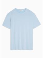 Topman Mens Light Blue Cupro Oversized T-shirt
