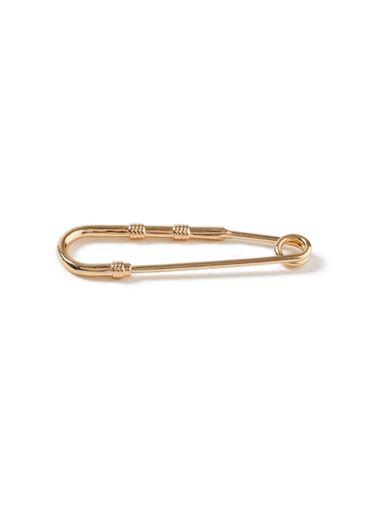 Topman Mens Gold Safety Pin Brooch